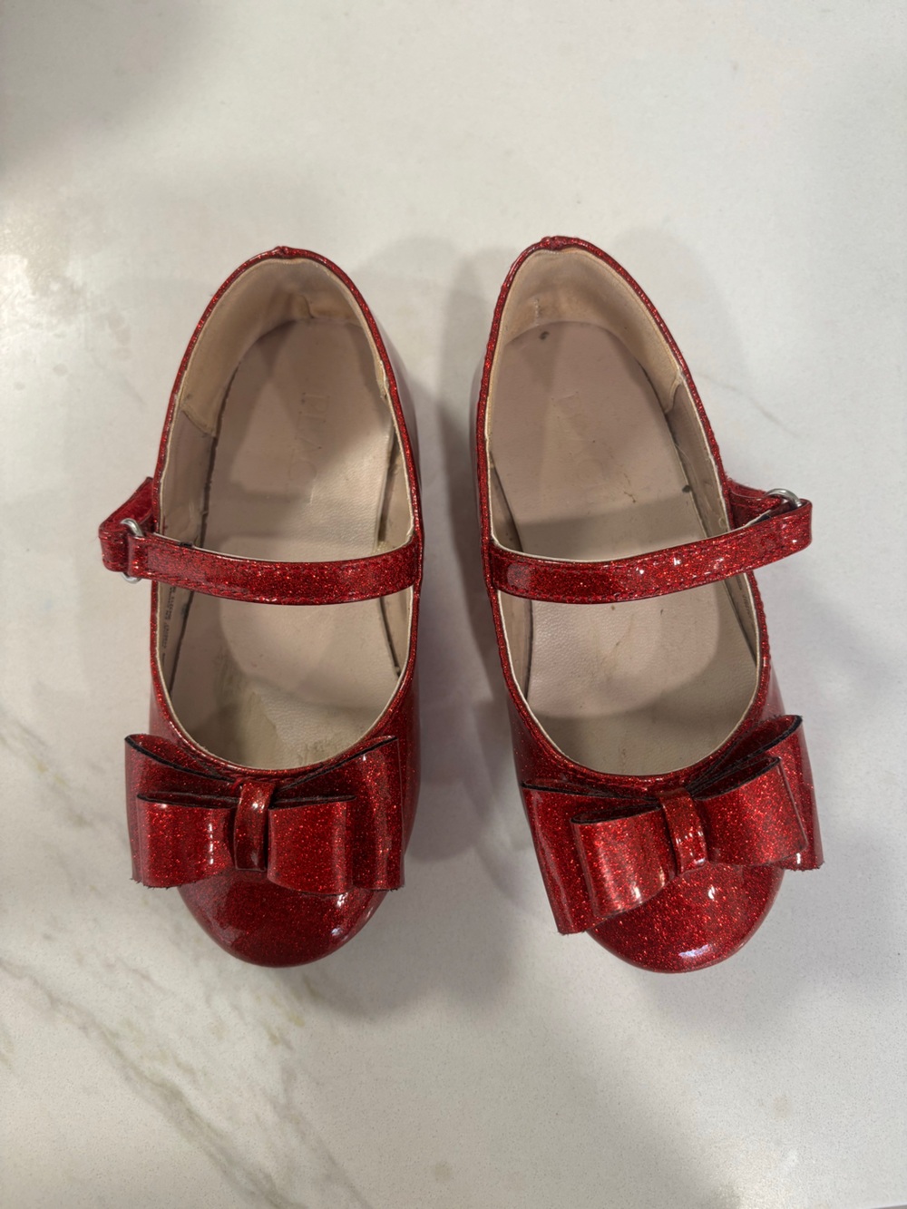 The Children’s Place Red Glitter Mary Jane Shoes Size 8 (Toddler)